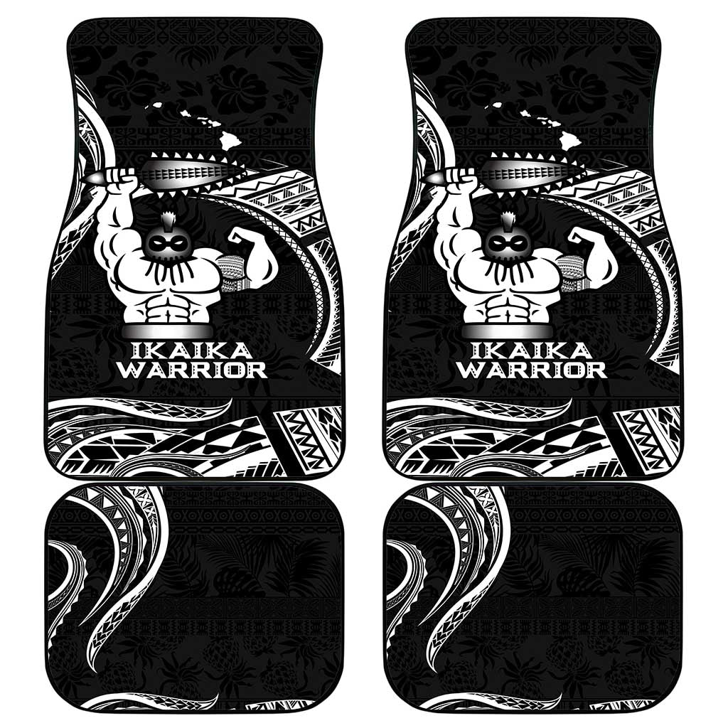 Black Hawaii Ikaika Warrior Car Mats Hawaiian Power