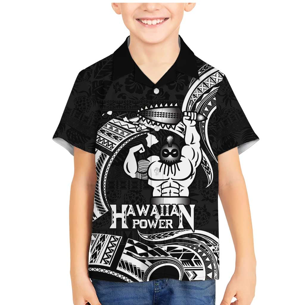 Black Hawaii Ikaika Warrior Family Matching Mermaid Dress and Hawaiian Shirt Hawaiian Power