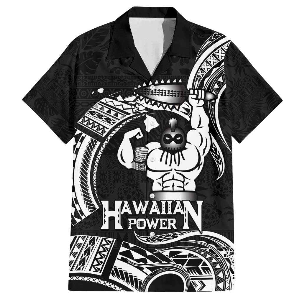 Black Hawaii Ikaika Warrior Family Matching Puletasi and Hawaiian Shirt Hawaiian Power