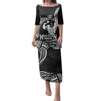 Black Hawaii Ikaika Warrior Family Matching Puletasi and Hawaiian Shirt Hawaiian Power