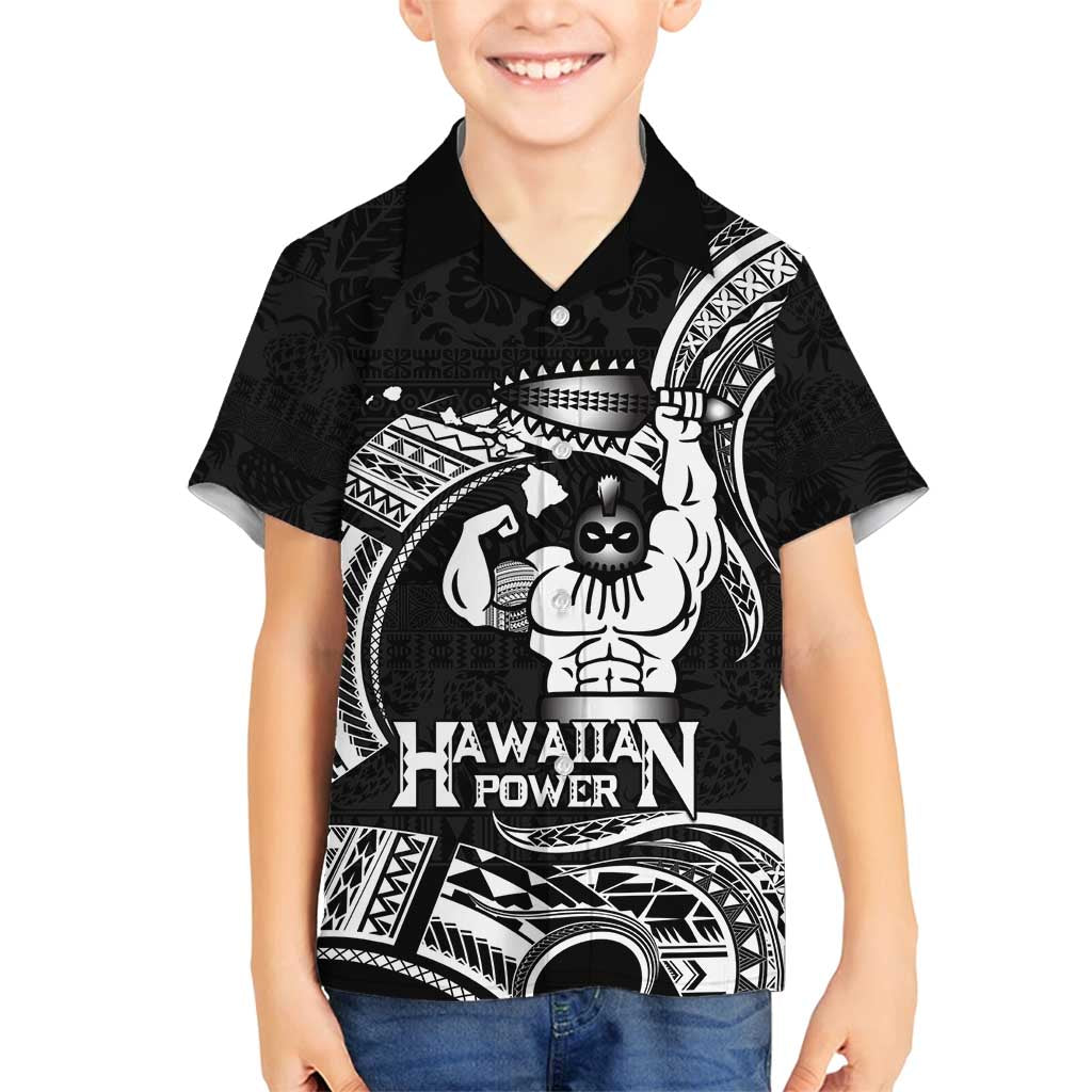 Black Hawaii Ikaika Warrior Family Matching Tank Maxi Dress and Hawaiian Shirt Hawaiian Power
