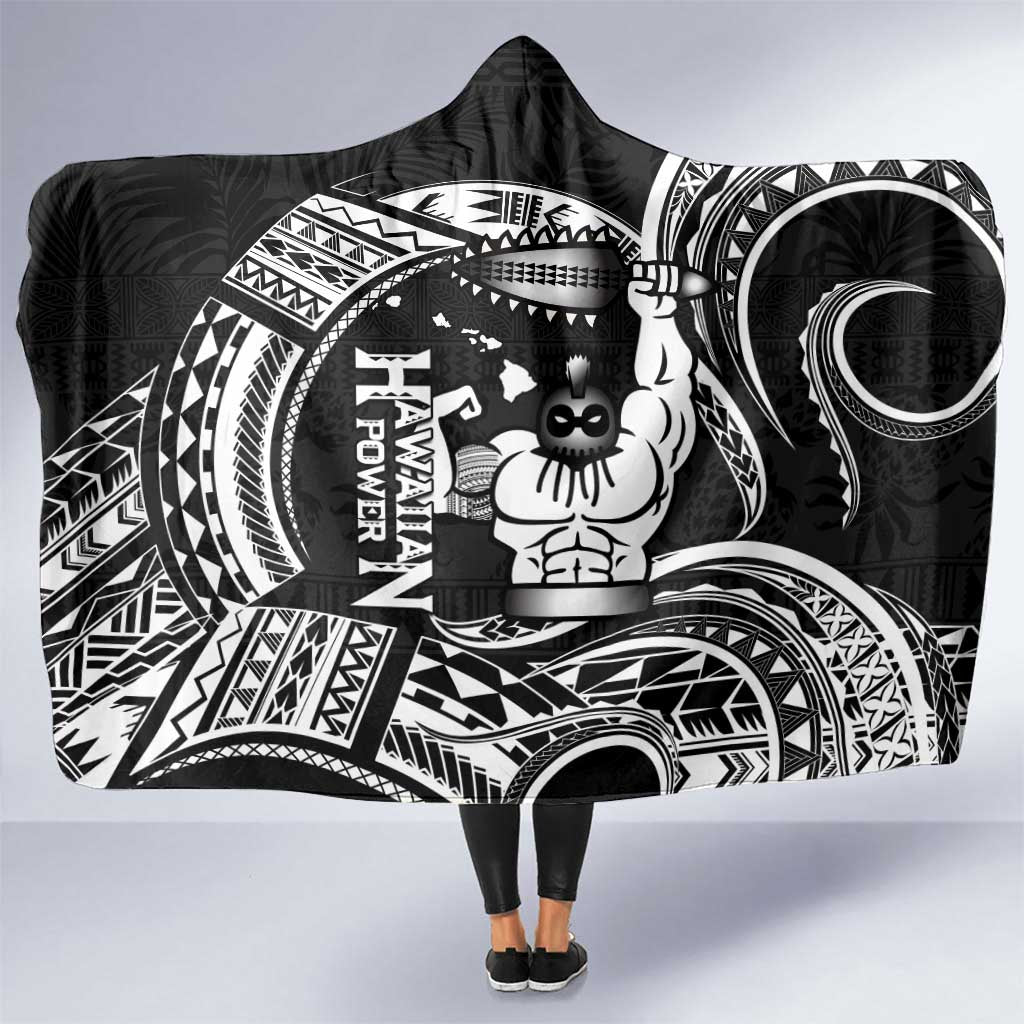 Black Hawaii Ikaika Warrior Hooded Blanket Hawaiian Power