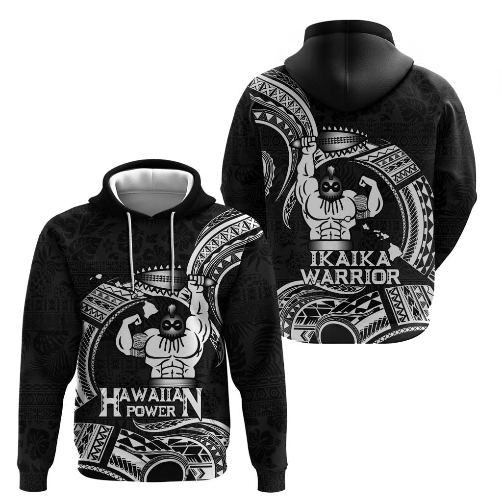 Black Hawaii Ikaika Warrior Hoodie Hawaiian Power