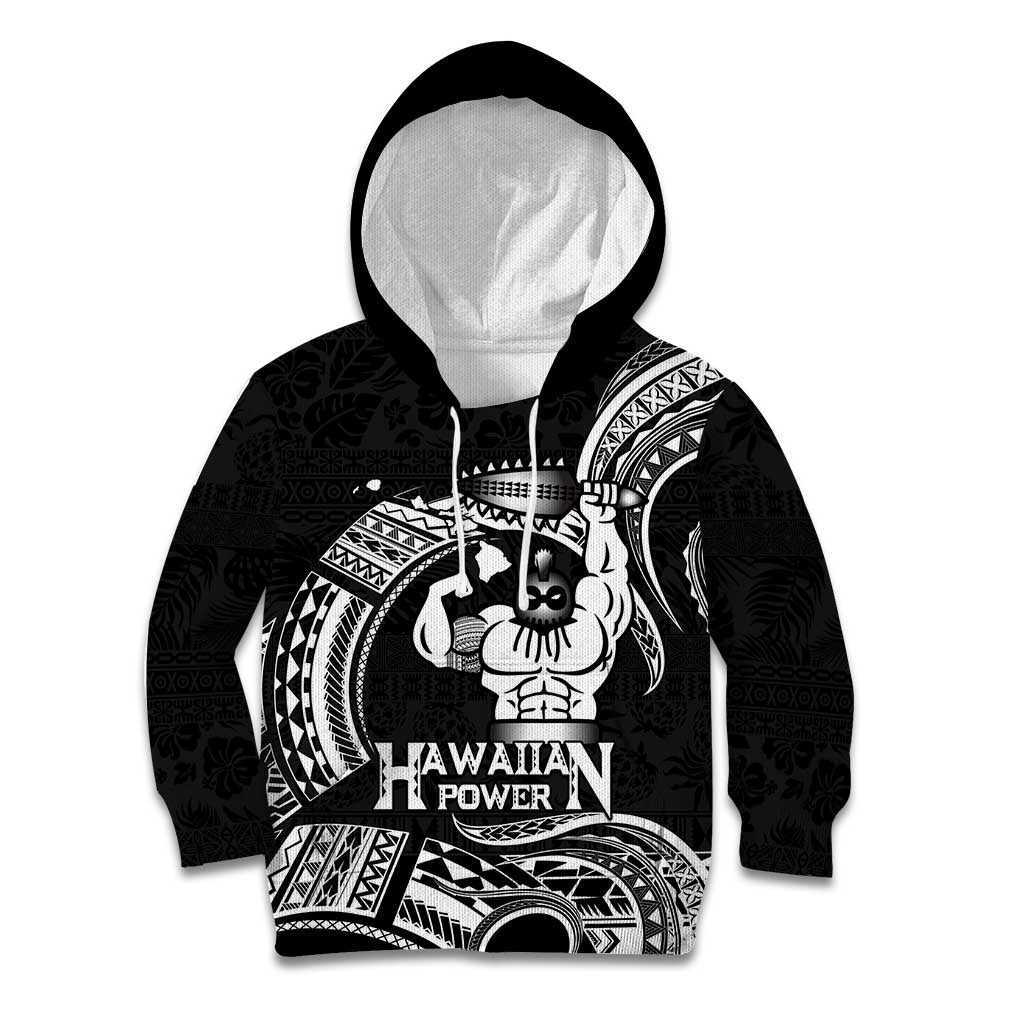 Black Hawaii Ikaika Warrior Kid Hoodie Hawaiian Power