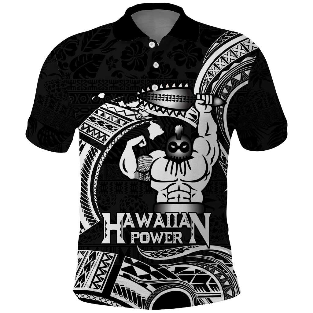 Black Hawaii Ikaika Warrior Polo Shirt Hawaiian Power