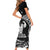 Black Hawaii Ikaika Warrior Short Sleeve Bodycon Dress Hawaiian Power