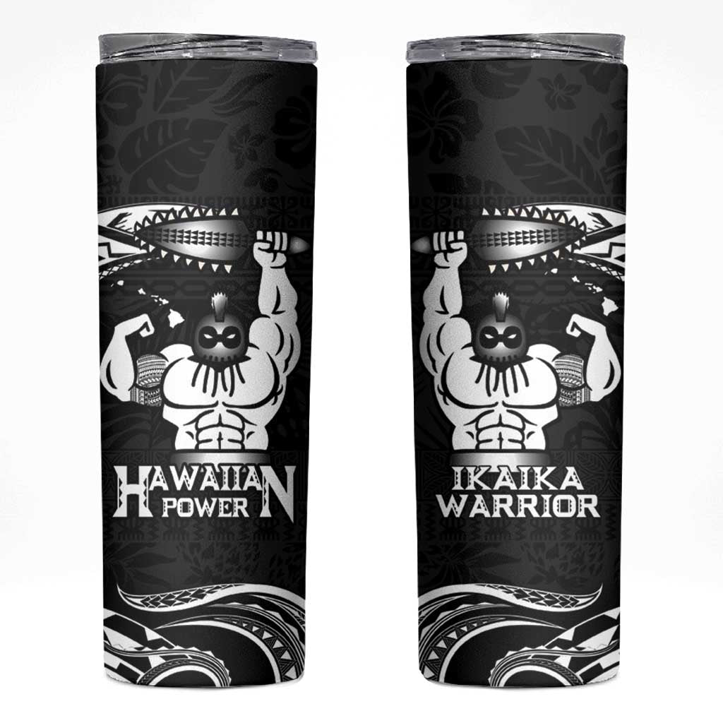 Black Hawaii Ikaika Warrior Skinny Tumbler Hawaiian Power