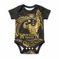 Gold Hawaii Ikaika Warrior Baby Onesie Hawaiian Power LT14 Gold - Polynesian Pride