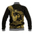 Gold Hawaii Ikaika Warrior Baseball Jacket Hawaiian Power