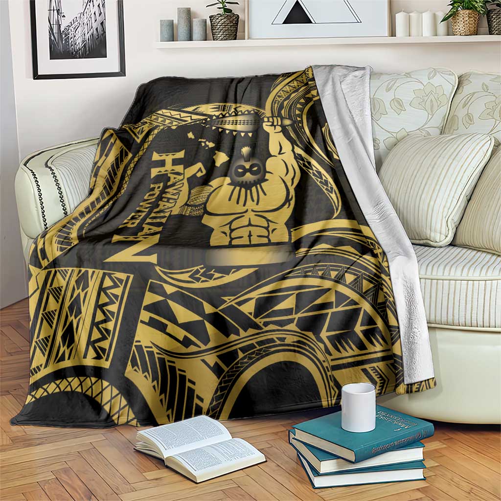 Gold Hawaii Ikaika Warrior Blanket Hawaiian Power