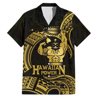 Gold Hawaii Ikaika Warrior Family Matching Mermaid Dress and Hawaiian Shirt Hawaiian Power