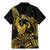 Gold Hawaii Ikaika Warrior Family Matching Mermaid Dress and Hawaiian Shirt Hawaiian Power