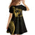 Gold Hawaii Ikaika Warrior Family Matching Short Sleeve Bodycon Dress and Hawaiian Shirt Hawaiian Power