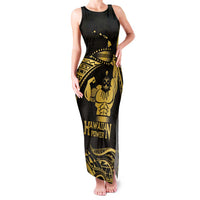 Gold Hawaii Ikaika Warrior Family Matching Tank Maxi Dress and Hawaiian Shirt Hawaiian Power