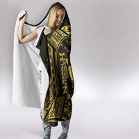 Gold Hawaii Ikaika Warrior Hooded Blanket Hawaiian Power