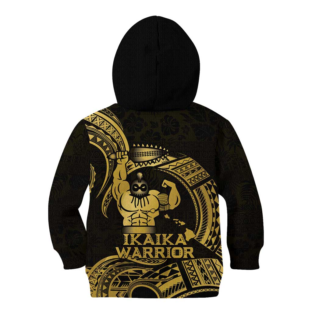 Gold Hawaii Ikaika Warrior Kid Hoodie Hawaiian Power