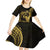 Gold Hawaii Ikaika Warrior Kid Short Sleeve Dress Hawaiian Power