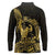 Gold Hawaii Ikaika Warrior Long Sleeve Polo Shirt Hawaiian Power