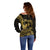 Gold Hawaii Ikaika Warrior Off Shoulder Sweater Hawaiian Power