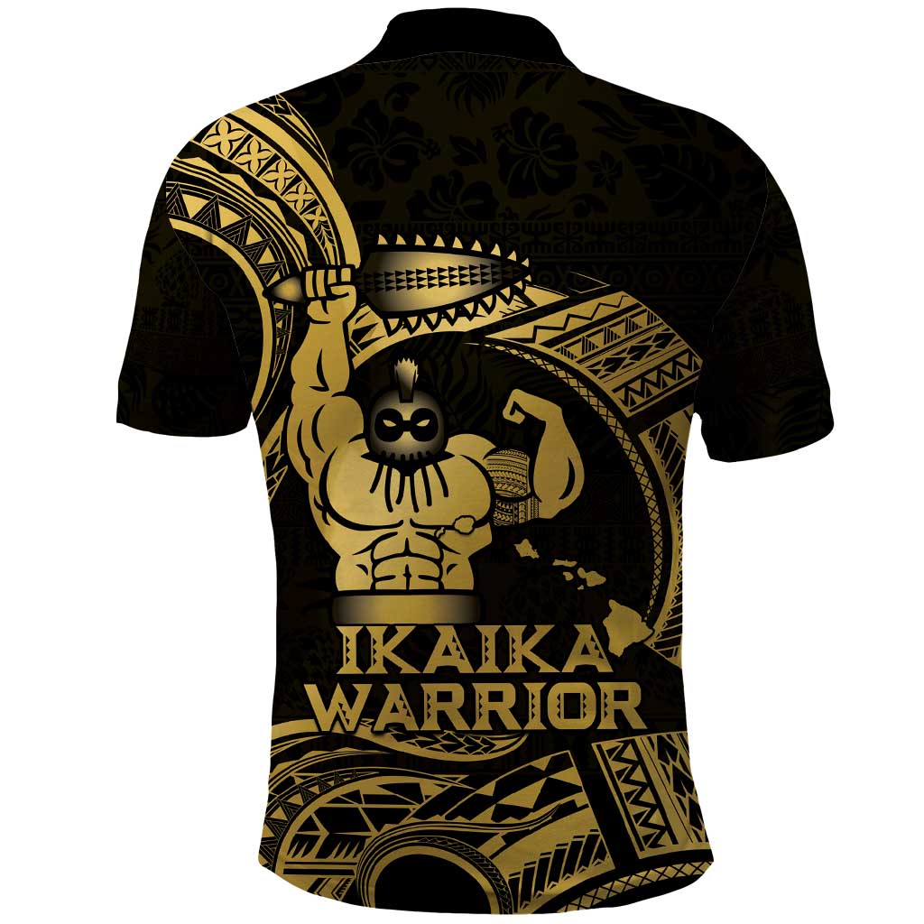 Gold Hawaii Ikaika Warrior Polo Shirt Hawaiian Power LT14 - Polynesian Pride