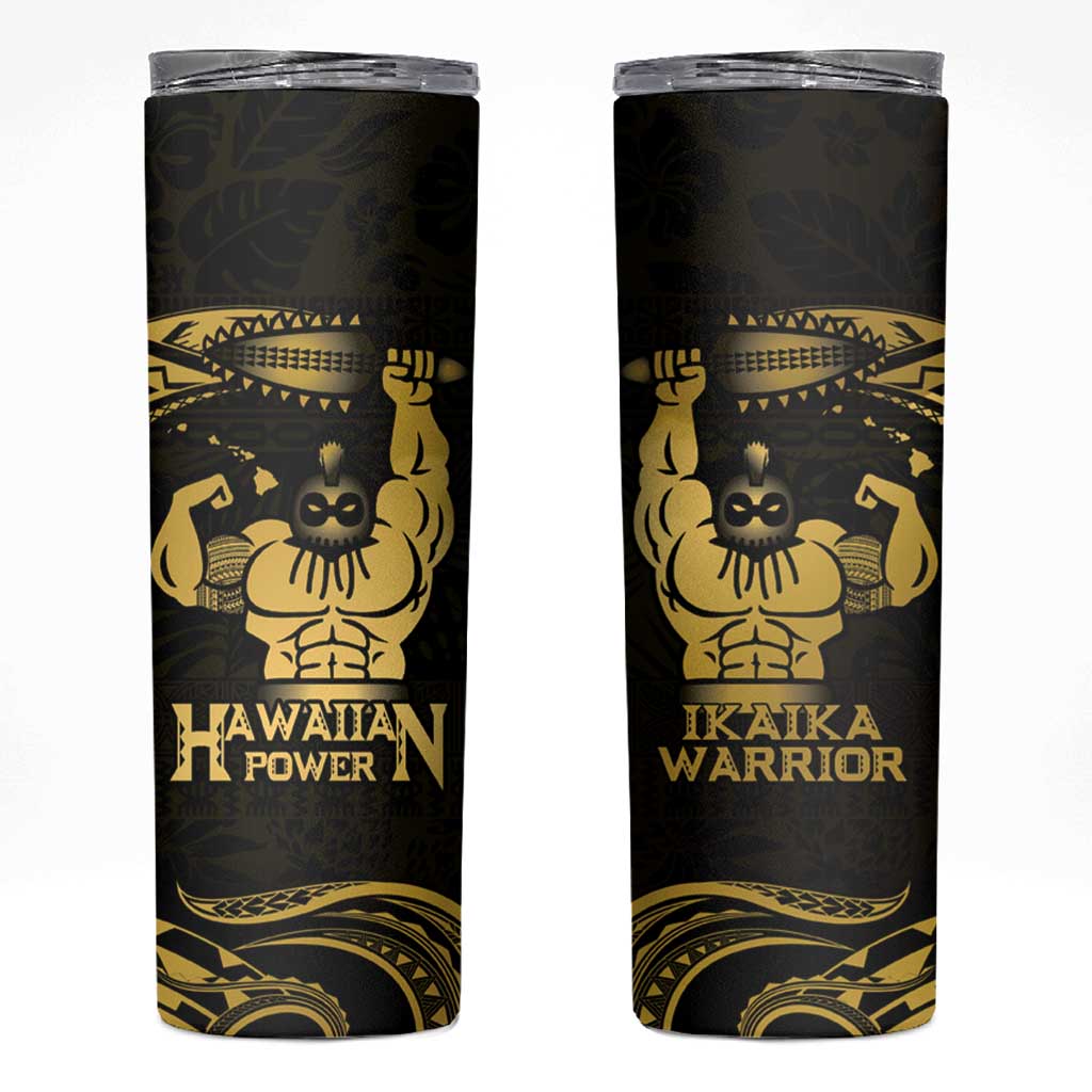 Gold Hawaii Ikaika Warrior Skinny Tumbler Hawaiian Power