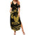 Gold Hawaii Ikaika Warrior Summer Maxi Dress Hawaiian Power