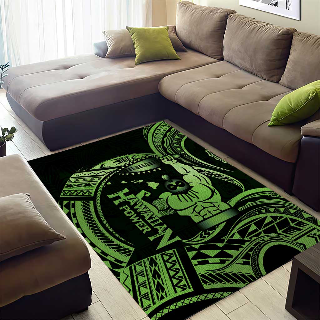 Green Hawaii Ikaika Warrior Area Rug Hawaiian Power
