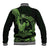 Green Hawaii Ikaika Warrior Baseball Jacket Hawaiian Power