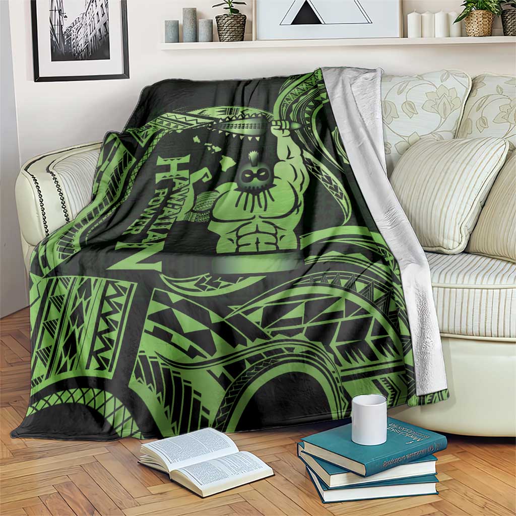 Green Hawaii Ikaika Warrior Blanket Hawaiian Power