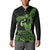 Green Hawaii Ikaika Warrior Button Sweatshirt Hawaiian Power