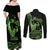 Green Hawaii Ikaika Warrior Couples Matching Off Shoulder Maxi Dress and Long Sleeve Button Shirt Hawaiian Power