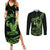 Green Hawaii Ikaika Warrior Couples Matching Summer Maxi Dress and Long Sleeve Button Shirt Hawaiian Power