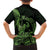 Green Hawaii Ikaika Warrior Family Matching Long Sleeve Bodycon Dress and Hawaiian Shirt Hawaiian Power
