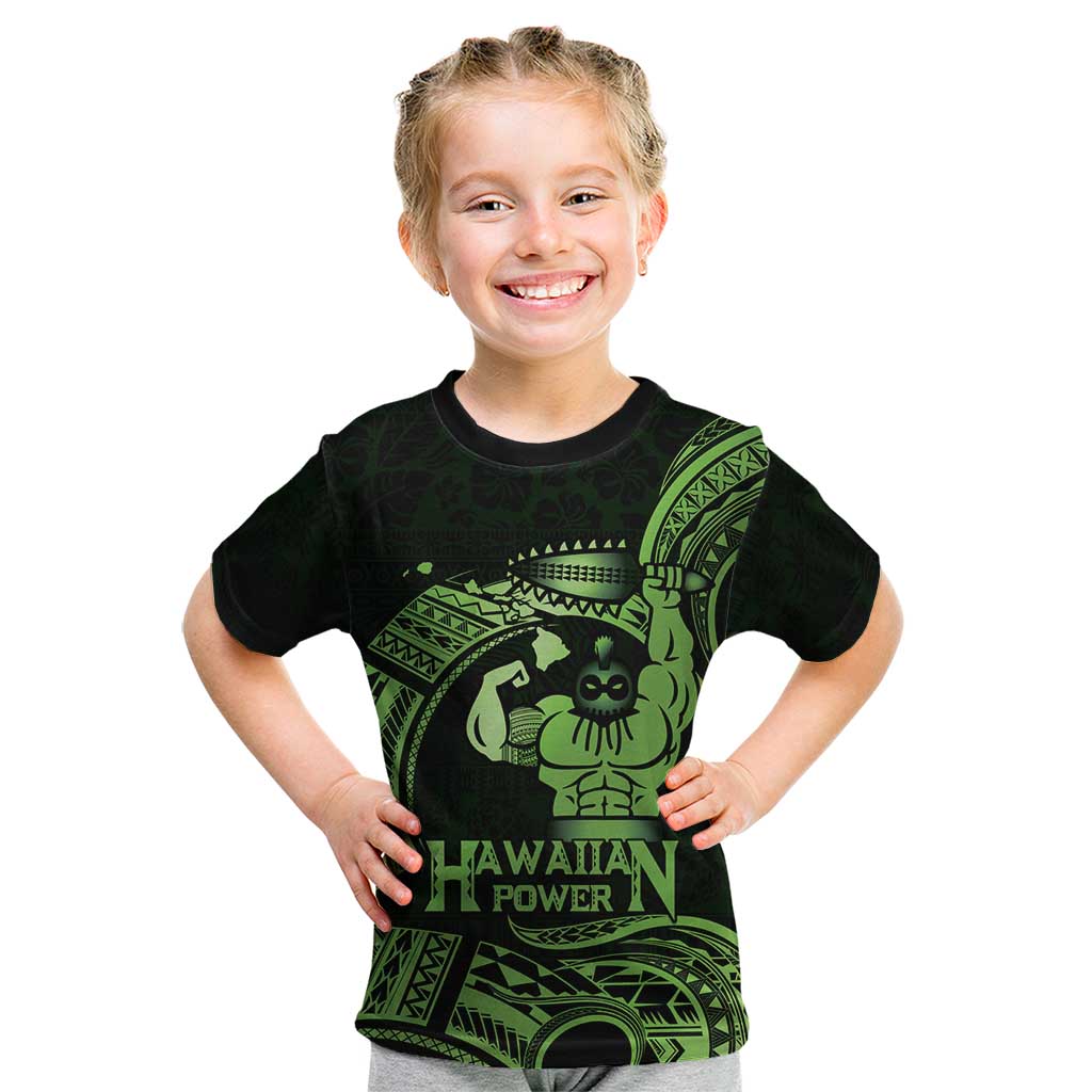 Green Hawaii Ikaika Warrior Kid T Shirt Hawaiian Power