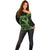 Green Hawaii Ikaika Warrior Off Shoulder Sweater Hawaiian Power