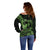 Green Hawaii Ikaika Warrior Off Shoulder Sweater Hawaiian Power