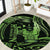 Green Hawaii Ikaika Warrior Round Carpet Hawaiian Power