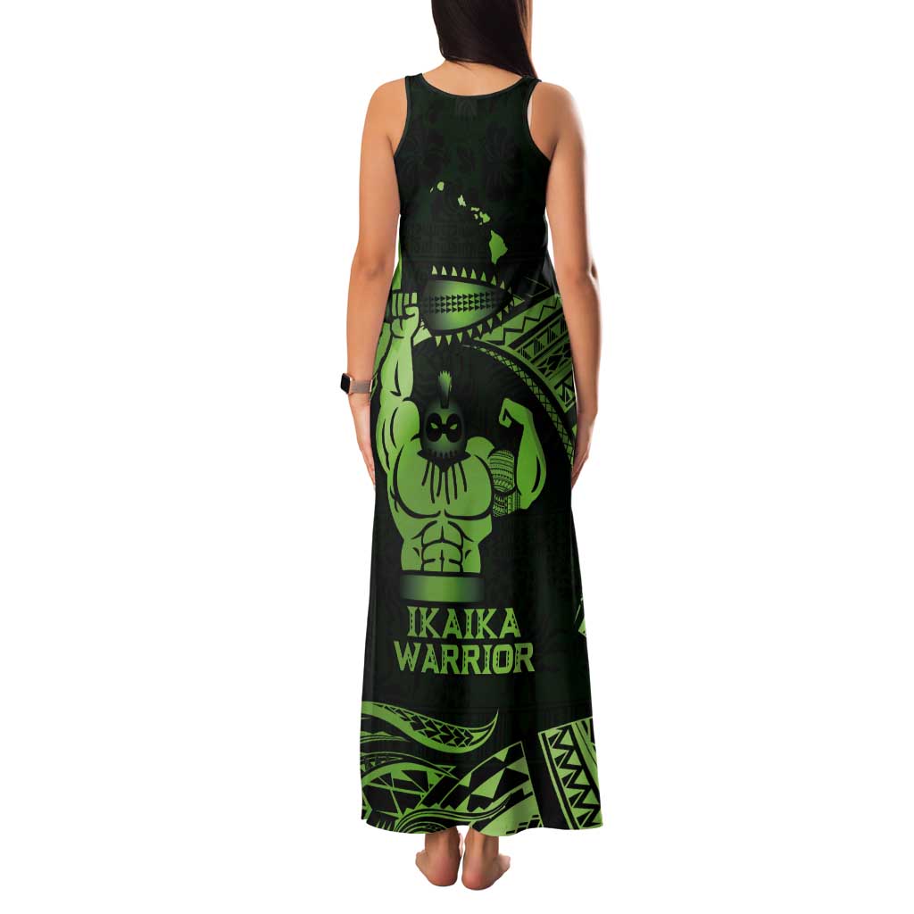 Green Hawaii Ikaika Warrior Tank Maxi Dress Hawaiian Power