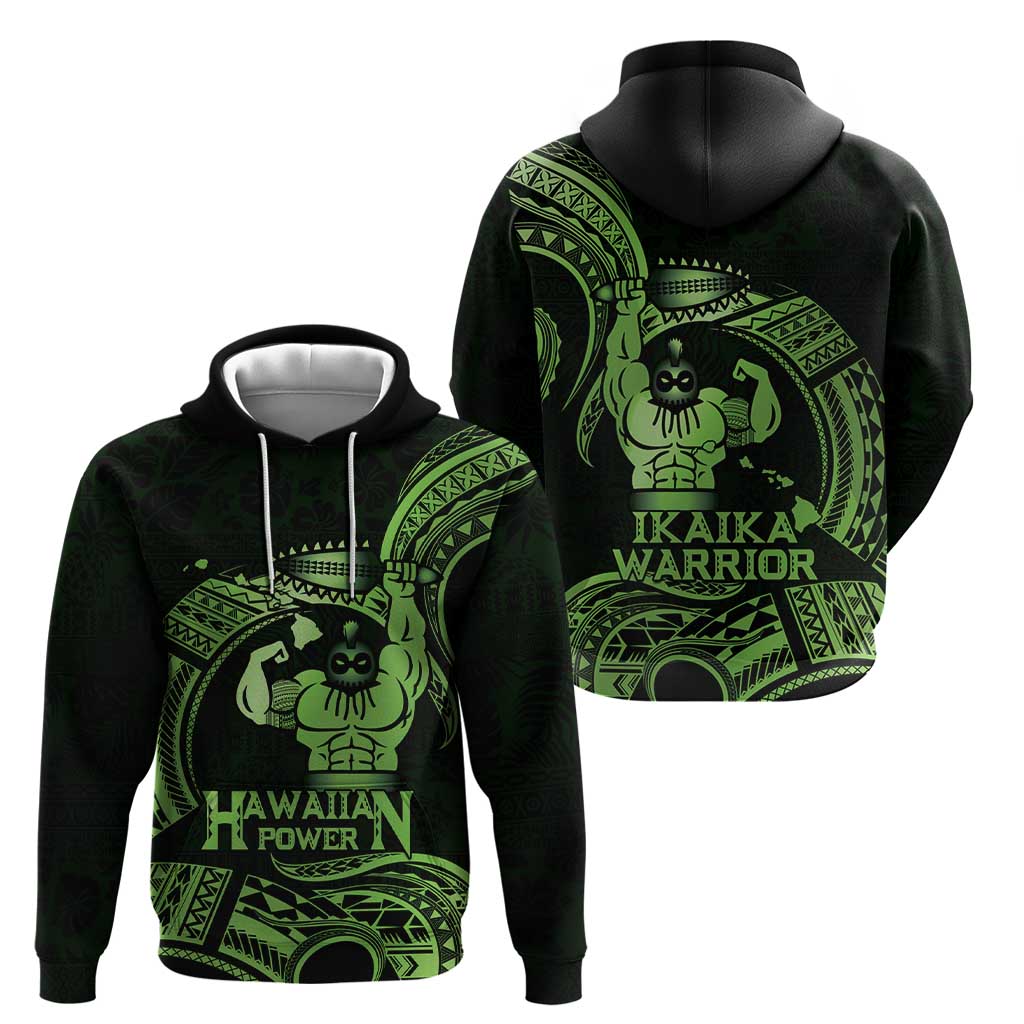 Green Hawaii Ikaika Warrior Zip Hoodie Hawaiian Power