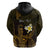 Personalised Hawaii King Kamehameha Day Hoodie Plumeria With Kakau Pattern - Gold