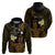 Personalised Hawaii King Kamehameha Day Hoodie Plumeria With Kakau Pattern - Gold