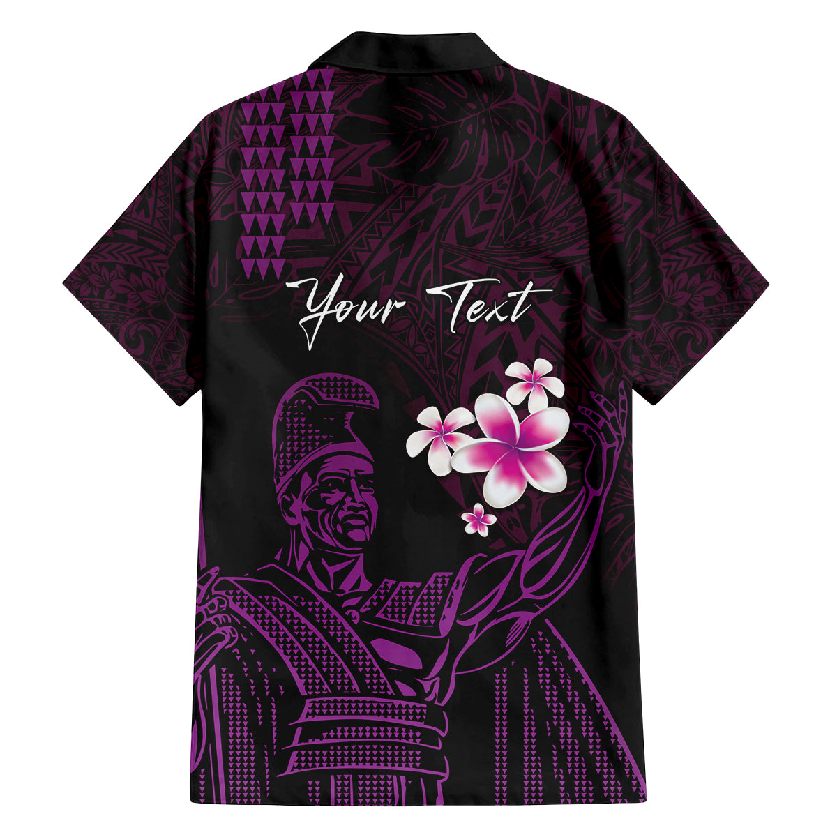 Personalised Hawaii King Kamehameha Day Family Matching Long Sleeve Bodycon Dress and Hawaiian Shirt Plumeria With Kakau Pattern - Purple LT14 - Polynesian Pride