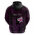 Personalised Hawaii King Kamehameha Day Hoodie Plumeria With Kakau Pattern - Purple