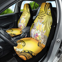 Polynesia Easter Day Car Seat Cover He Is Risen Lilium Longiflorum Polynesian Pattern