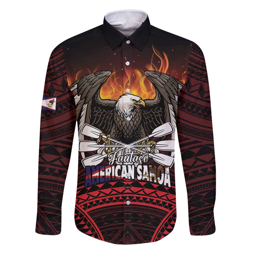 Fautasi Race Day American Samoa Family Matching Mermaid Dress and Hawaiian Shirt Bald Eagle Polynesian Tattoo