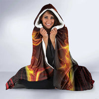 Fautasi Race Day American Samoa Hooded Blanket Bald Eagle Polynesian Tattoo