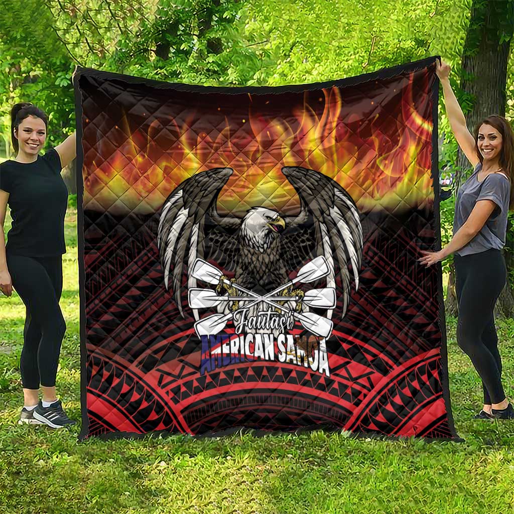 Fautasi Race Day American Samoa Quilt Bald Eagle Polynesian Tattoo