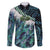 Turquoise Traditional Cloak Aotearoa Family Matching Short Sleeve Bodycon Dress and Hawaiian Shirt Maori Paua Shell Korowai Pattern
