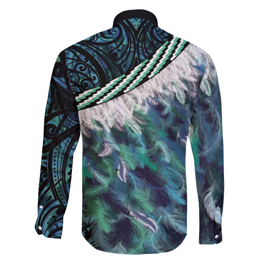 Turquoise Traditional Cloak Aotearoa Family Matching Short Sleeve Bodycon Dress and Hawaiian Shirt Maori Paua Shell Korowai Pattern LT14 - Polynesian Pride