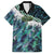 Turquoise Traditional Cloak Aotearoa Family Matching Tank Maxi Dress and Hawaiian Shirt Maori Paua Shell Korowai Pattern